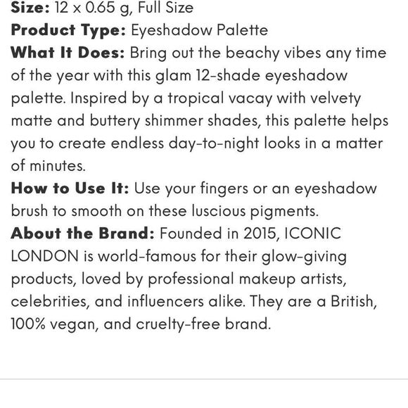 Iconic London Beachside Babe Eyeshadow Palette - Picture 5 of 7